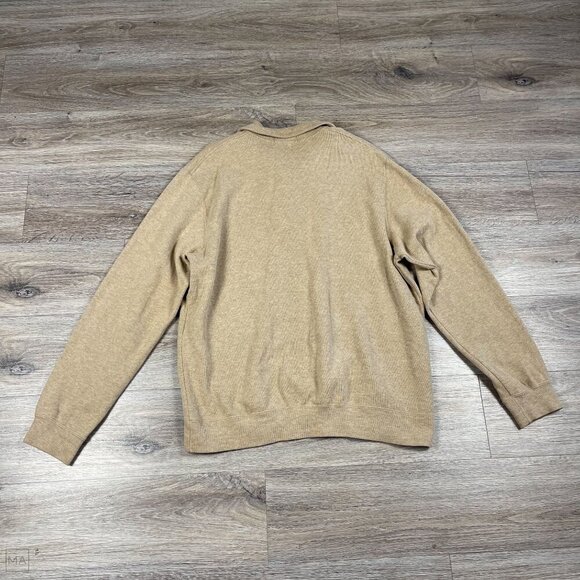 Polo Ralph Lauren Men's Quarter Zip Pullover Sweater Size XL Tan - Picture 8 of 8